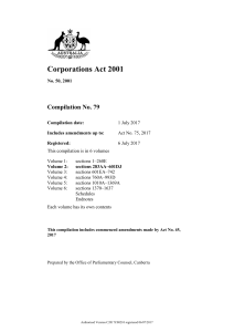 Corporations Act 2001 - Federal Register of Legislation