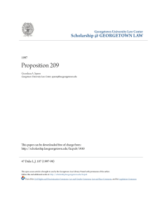 Proposition 209 - Scholarship @ GEORGETOWN LAW