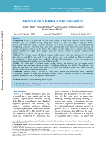 Auditory memory function in expert chess players