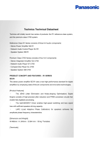Technics Technical Datasheet