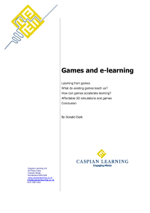Games and e-learning