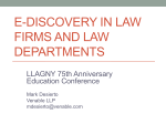 e-discovery in law firms and law departments