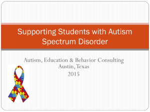 Supporting Students with Autism Spectrum Disorder