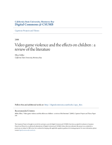 Video game violence and the effects on children