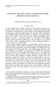 UNIT ROOT TESTING USING COVARIATES: SOME THEORY AND