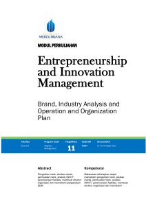 Modul Entrepreneurship and Innovation Management [TM11]