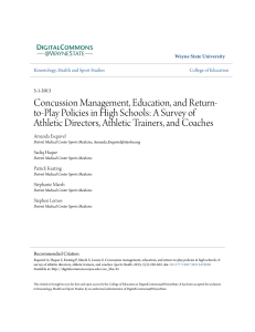 Concussion Management, Education, and Return-to