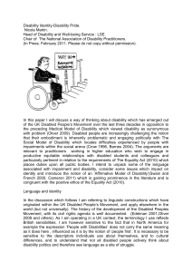 The Affirmative Model of Disability