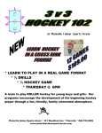 learn to play in a real game format * ½ drills * ½ hockey game