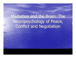 Mediation and the Brain: The Neuropsychology of