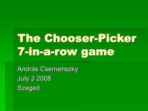 The Chooser-Picker 7-in-a-row game