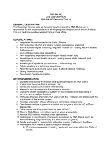 ANA-Maine Executive Director Job Description