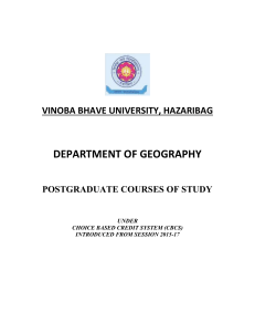 Geography - Vinoba Bhave University
