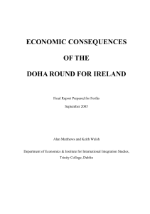 Economic Consequences of the Doha Round For