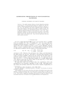 ALTERNATING PROJECTIONS ON NON