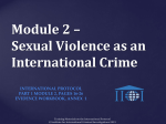Module 2 * Sexual Violence as an International Crime