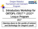 First Annual Oregon Robotics Tournament