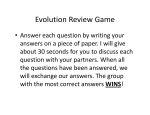 Evolution Review Game