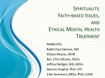 spirituality, faith-based issues, and ethical mental health treatment