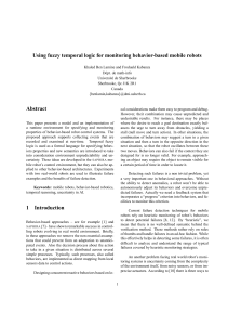 Using fuzzy temporal logic for monitoring behavior