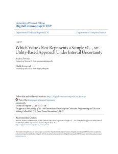 Which Value x Best Represents a Sample x1, ..., xn: Utility