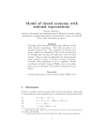 Model of closed economy with rational expectations∗