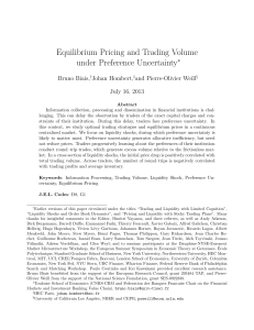 Equilibrium Pricing and Trading Volume under Preference