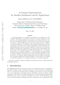 A Compact Representation for Modular Semilattices and its