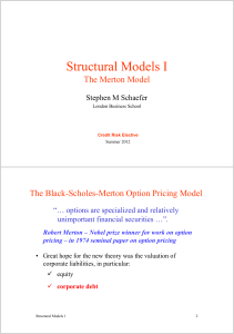 Structural Models I