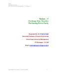 Module - 17 Exchange Rate Theories: Purchasing Power Parity