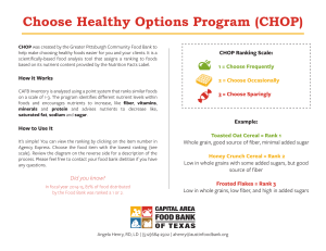 Choose Healthy Options Program (CHOP)