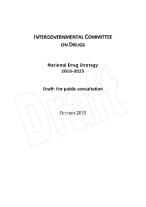 Draft National Drug Strategy 2016
