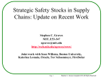 Optimizing Strategic Safety Stock Placement in Supply Chains