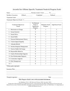 Progress Report - Center for Sex Offender Management