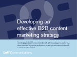 Developing an effective B2B content marketing strategy requires an
