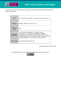 Title An Evolutionary Approach to Automatic Kernel Construction