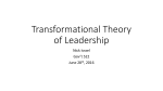 Transformational Theory of Leadership