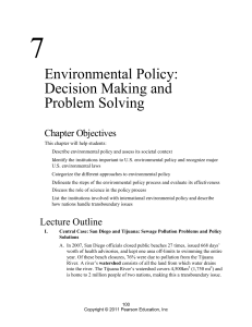 Environmental Policy: Decision Making and Problem Solving