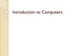 Introduction to Computers - UNLV Computer Science Research
