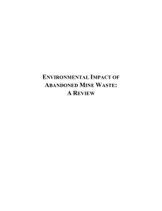 Consequences of Mining Operations on Environmental
