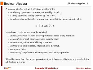 Boolean algebra