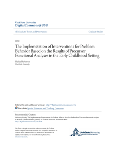 The Implemetation of Interventions for Problem Behavior Based on