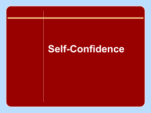 Self-Confidence Session Outline Defining Self