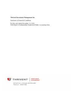 Thrivent Investment Management Inc. Statement of Financial