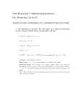 C241 Homework 7: Mathematical Induction Due Wednesday, 10/24/07