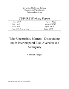 Why Uncertainty Matters - Discounting under Intertemporal Risk