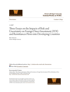 Three Essays on the Impacts of Risk and Uncertainty on Foreign