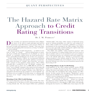 The Hazard Rate Matrix Approach to Credit Rating Transitions