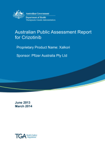 Australian public assessment for Crizotinib