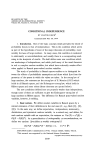 CONDITIONAL INDEPENDENCE 1. Introduction